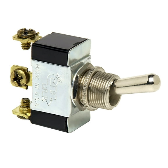 Cole Hersee  55088-BP; Heavy-Duty Single Pole Toggle Switch 3-Position Spdt