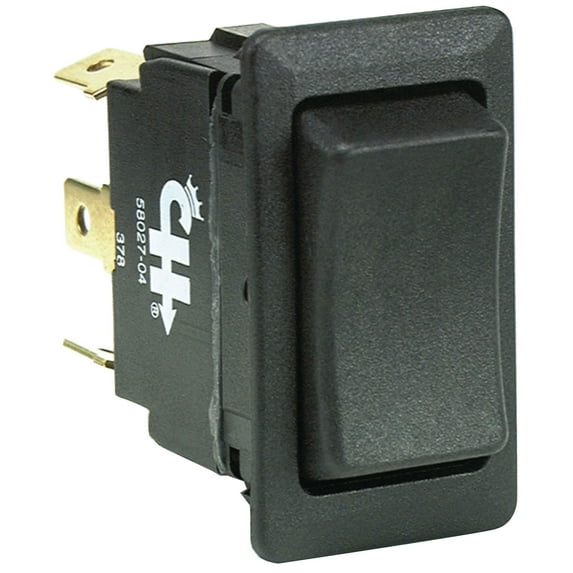 5" Black Durable Cole Hersee ON/OFF/ON Non-Illuminated Six Blade Rocker Switch