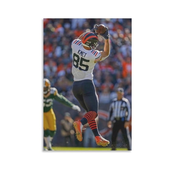 Cole Kmet Canvas Poster Wall Art Picture Painting Poster Canvas Print Posters Artworks Bedroom Living Room Decor 12x18inch(30x45cm)