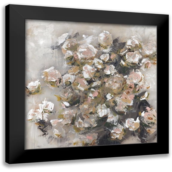 Cole, Macy 12x12 Black Modern Framed Museum Art Print Titled - White Roses Were Her Favorite