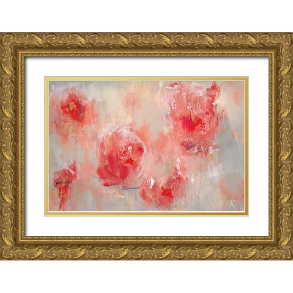 Cole, Macy 24x17 Gold Ornate Wood Framed with Double Matting Museum Art Print Titled - At First Blush
