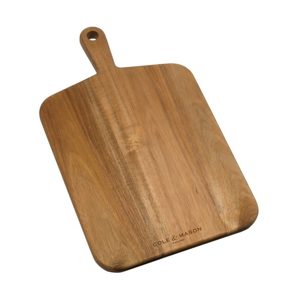 Cole & Mason Barkway Medium Serving, Cutting, Chopping Board with Handle, Acacia 18" x 10.6"