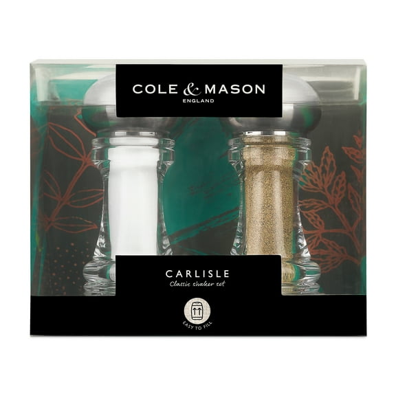 Cole & Mason Carlisle 5.5" Shaker Set - Salt & Pepper Mills - Kitchen & Home Essentials - Refillable Salt & Pepper Sets - Acrylic Spice Mills