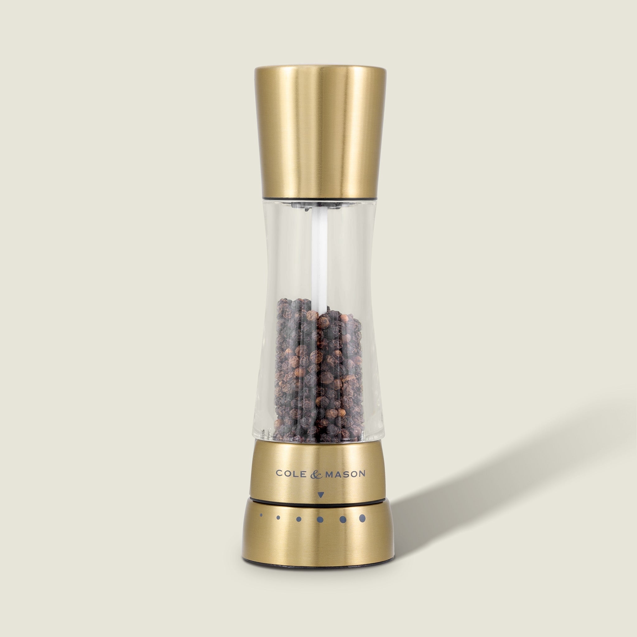 Cole & Mason Derwent Matt Gold Pepper Mill 7.5"