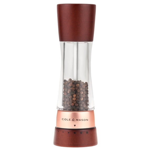 Cole & Mason Derwent Acrylic Pepper Mill, Chestnut Rose Gold