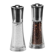 Cole & Mason Everyday Style Salt & Pepper Gift Set, Acrylic and Chrome, Clear and Silver 6.5"