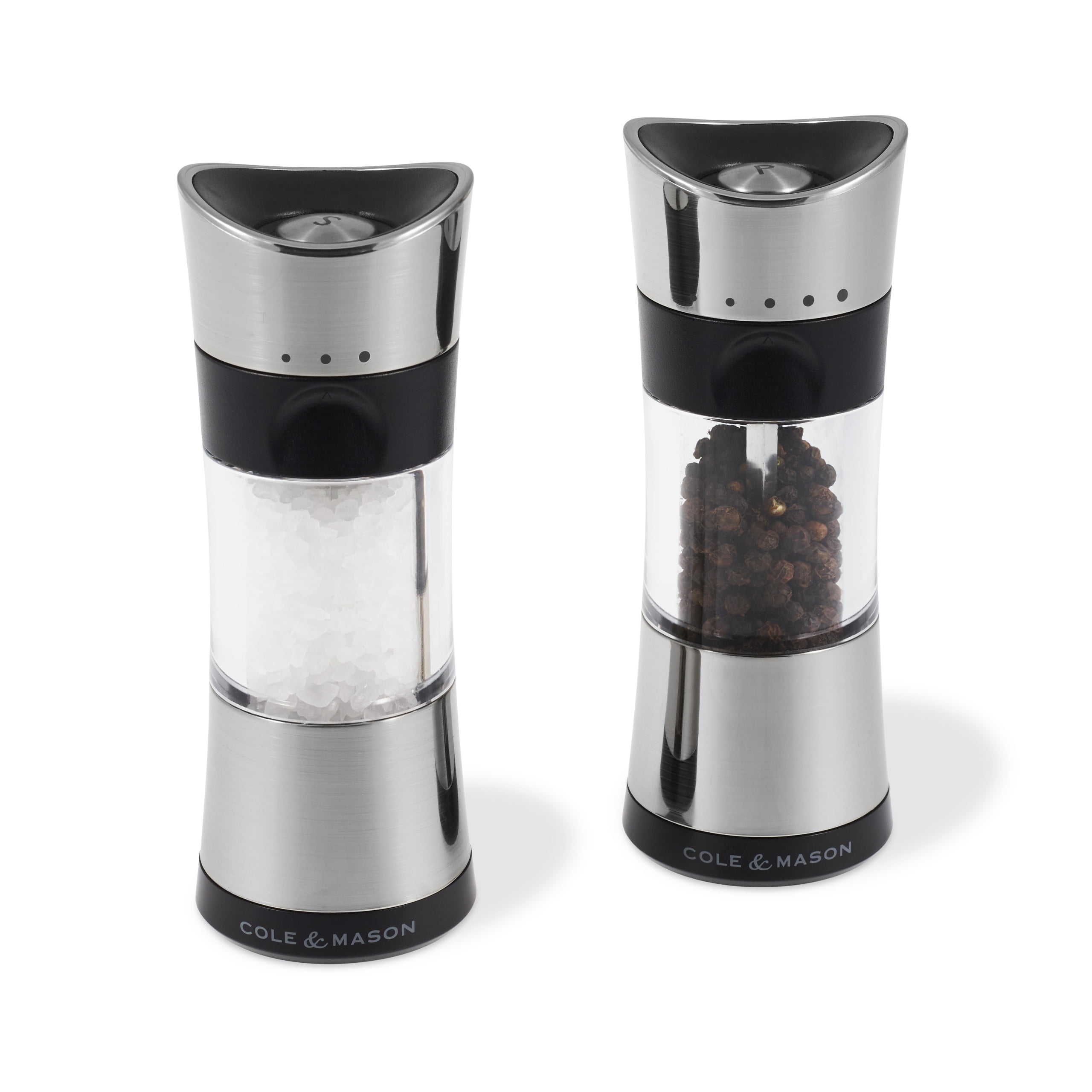 Cole & Mason Horsham Salt & Pepper Mills Gift Set, Silver and Chrome