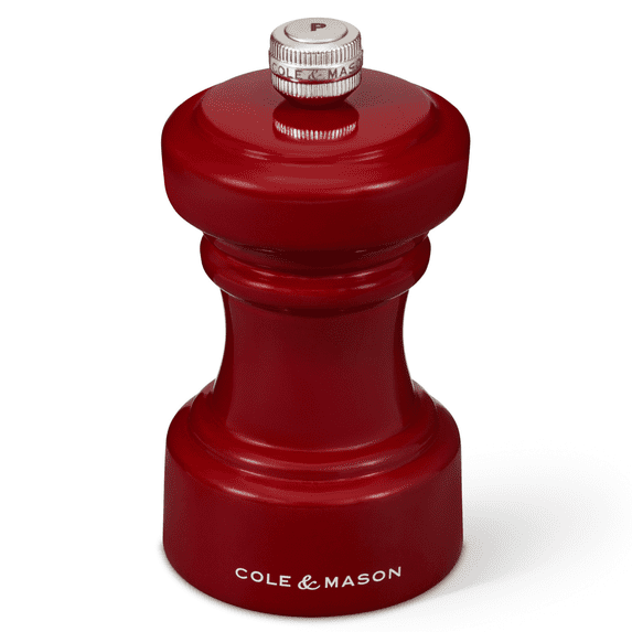 Cole & Mason Hoxton Red Gloss Salt Mill 4"