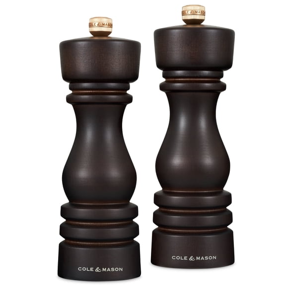 Cole & Mason London Chocolate Wood Salt and Pepper Mill Set 7"