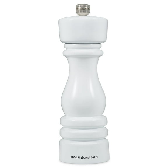 Cole & Mason London White Gloss Pepper Mill 7"