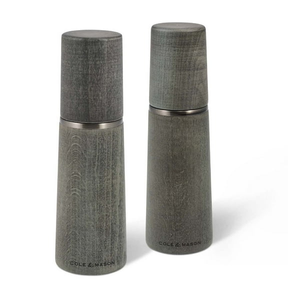 Cole & Mason Marlow Salt and Pepper Grinder Mill Gift Set, Gray with Refill Top & Ceramic Mechanism