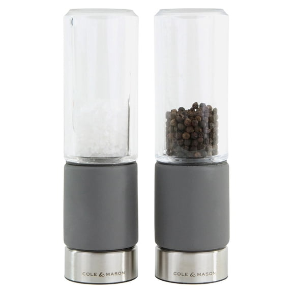 Cole & Mason Stainless Steel Acrylic Regent Salt & Pepper Grinder Set