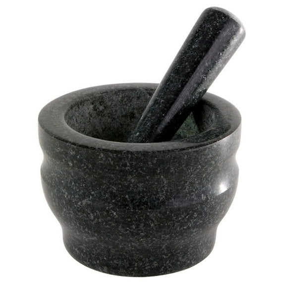 Cole & Mason Worcester Granite Mortar & Pestle Set, 8-Pound, Black