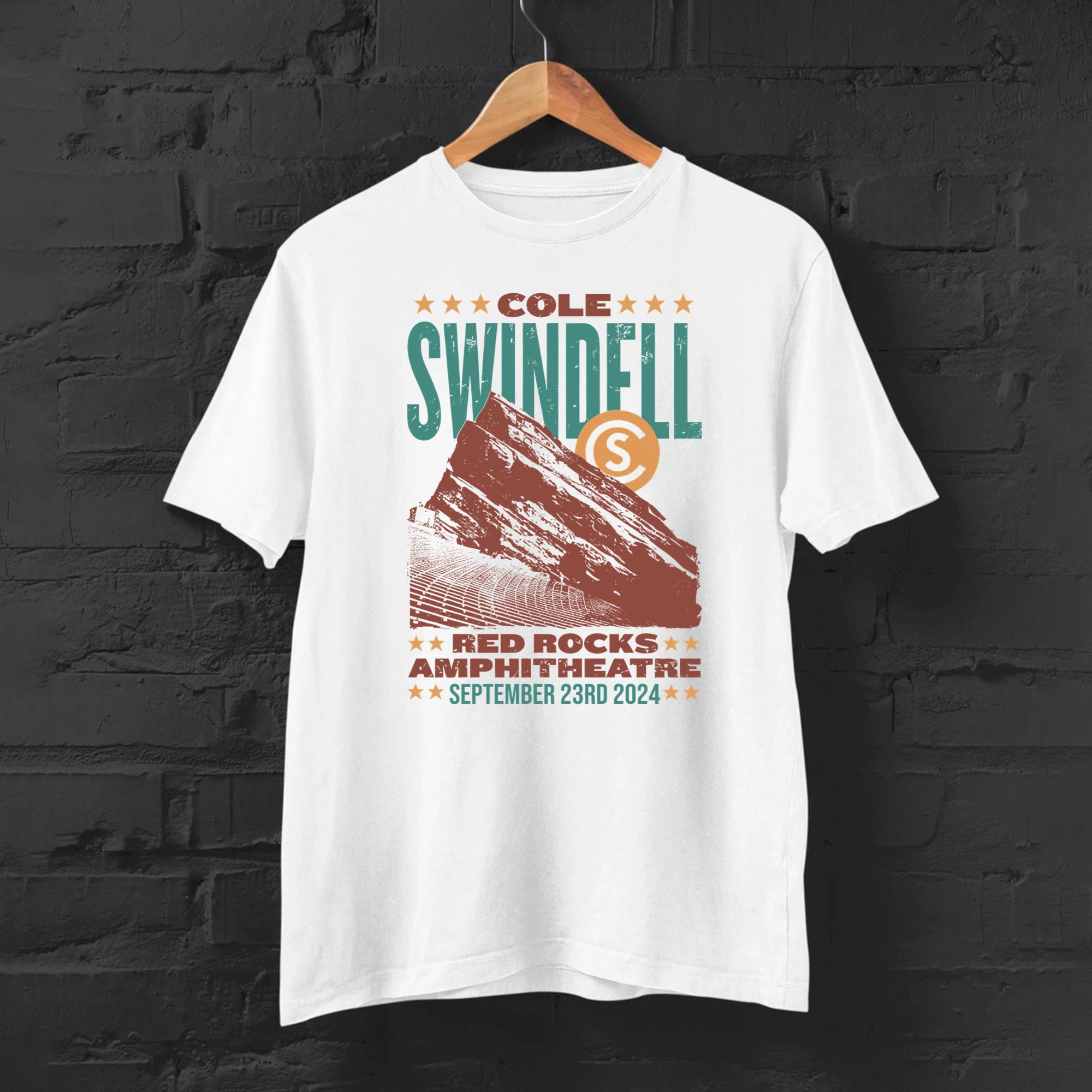 Cole Swindell Red Rocks Amphitheatre September 23rd 2024 Shirt-TH49568 ...