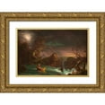 thumbnail image 1 of Cole, Thomas 14x11 Gold Ornate Wood Framed with Double Matting Museum Art Print Titled - The Voyage of Life Manhood, 1 of 4