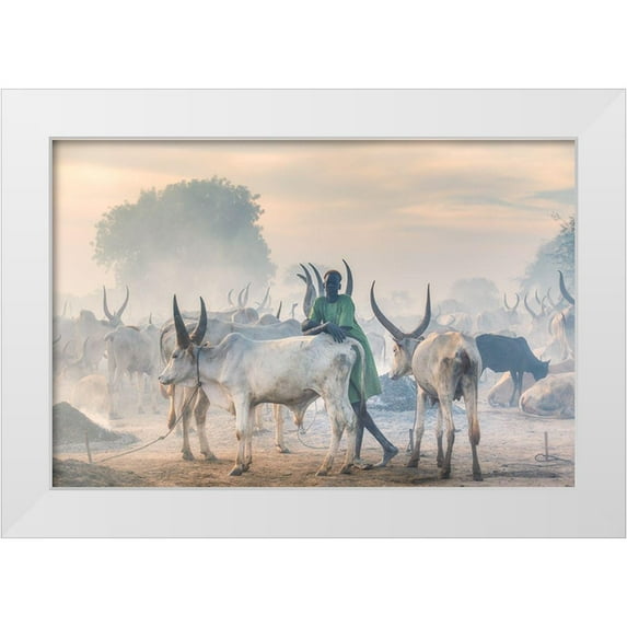 Cole, Trevor 14x11 White Modern Wood Framed Museum Art Print Titled - Dinka Herder