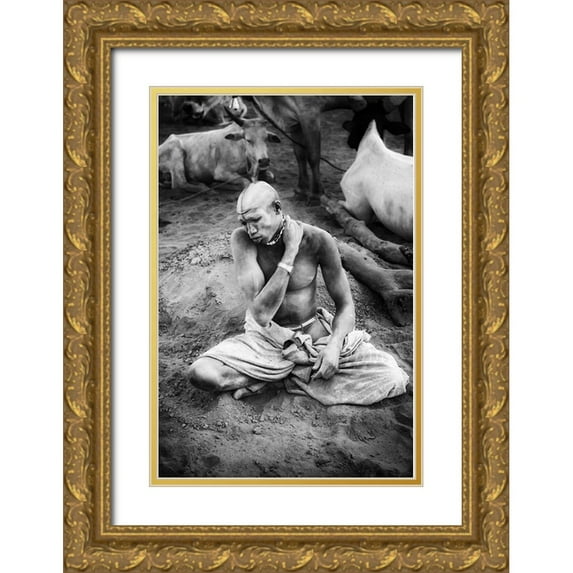 Cole, Trevor 17x24 Gold Ornate Wood Framed with Double Matting Museum Art Print Titled - Mundari Ash Veneer
