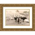thumbnail image 1 of Cole, Trevor 18x13 Gold Ornate Wood Framed with Double Matting Museum Art Print Titled - At One With My Cattle, 1 of 4