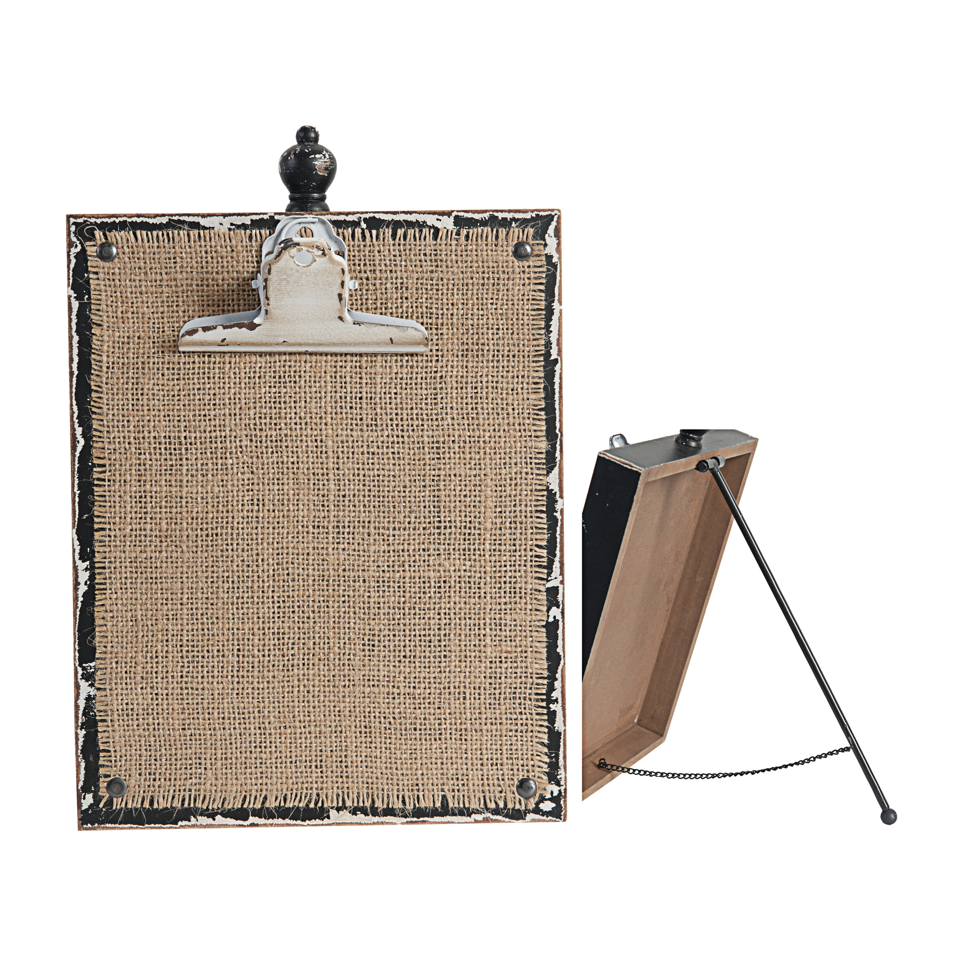Cole Twine Clipboard Easel, Rectangular-Color:Black,Style:Urban Industrial