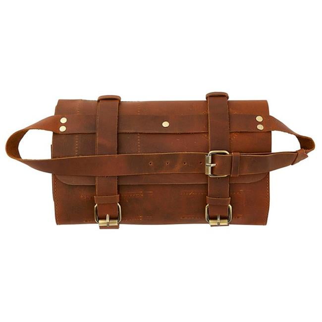 Cole Wheeler P7511 11 x 6.3 in. Buffalo Leather Tool Roll Bag