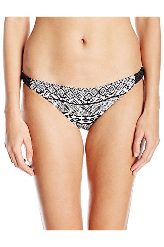 Women's Tribal Beat Macrame Hip Bikini Bottom, Multi, S