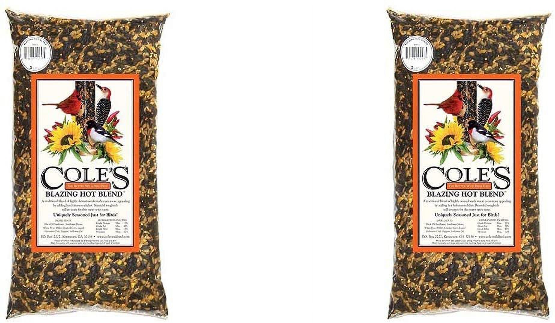 Cole's Wild Bird Products Cole's BH20 Blazing Hot Blend Bird Seed, 20-Pound Two Pack — Residential Use, Standard Application