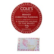 Cole's Brandy Christmas Pudding 454g with Queen of the Castle Gift Tag