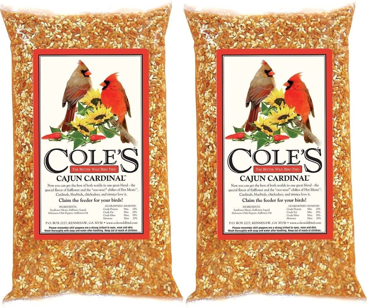 Cole's Wild Bird Products Cole's CB20 Cajun Cardinal Blend Bird Seed, 20-Pound Two Pack — Residential Use, Standard Application