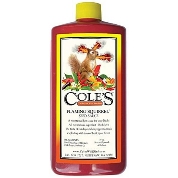 Cole's FS16 Flaming Squirrel Seed Sauce, 16-Ounce