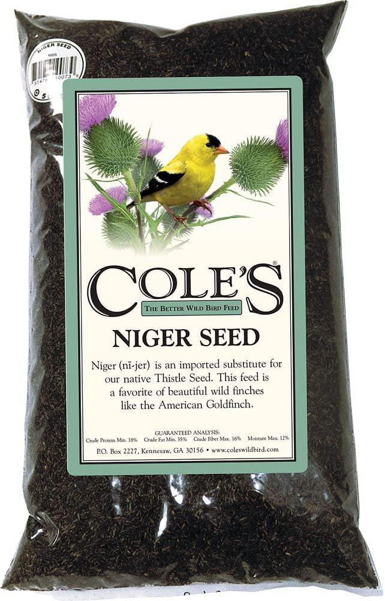 Cole's Wild Bird Products Cole's NI05 Niger Seed Bird Food, 5 lb. Pack — Residential Use, Standard Application