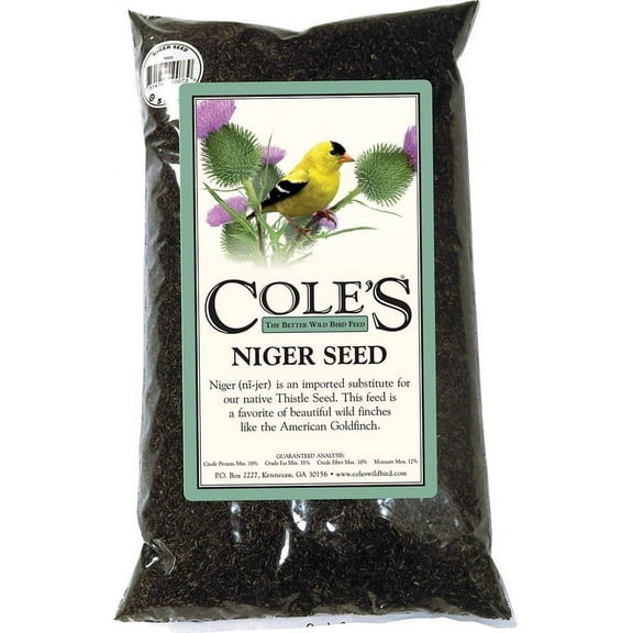 Cole's NI05 Niger Seed Bird Food, 5 lb. Pack