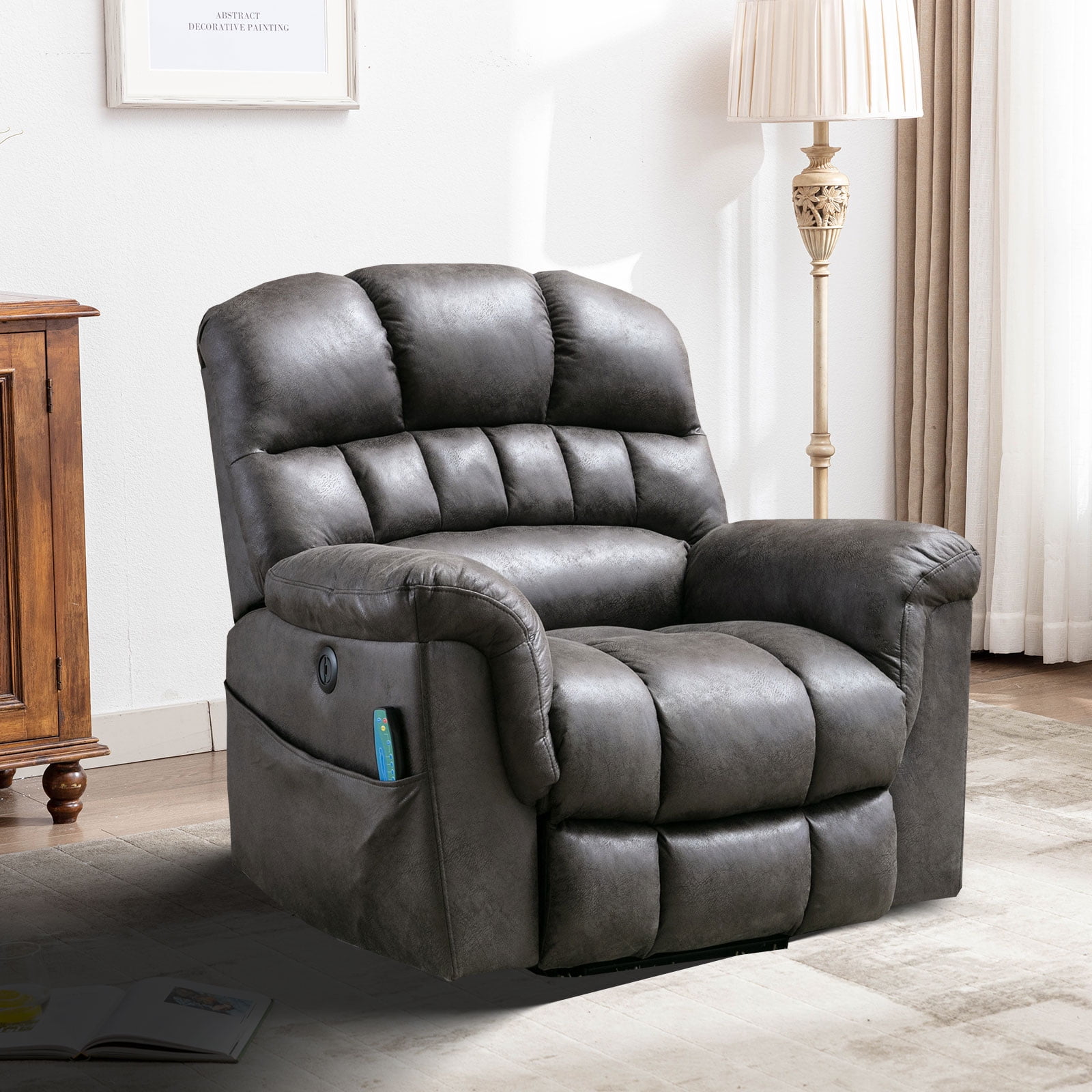 Homall Faux Leather Power Lift Recliner Chair with Massage and Heat - On  Sale - Bed Bath & Beyond - 33062933