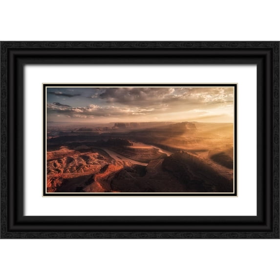 Colella, Rene 24x15 Black Ornate Wood Framed with Double Matting Museum Art Print Titled - Light Blades