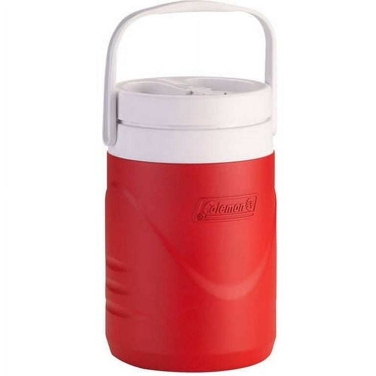 Red Coleman Water Drinking Cooler Thermos Polylite Half Gallon