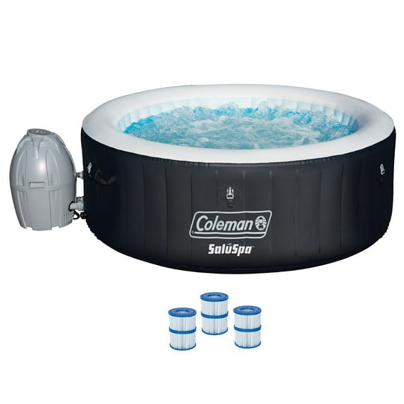 Coleman 13804-BW SaluSpa 4 Person Inflatable Hot Tub Spa with Pump #P08411
