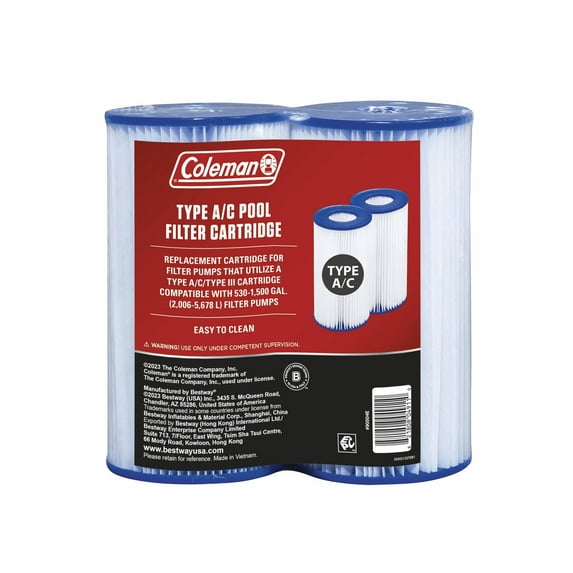 Coleman 1500 gal. Pool Filter Cartridge (Type a/c) - 2 Pack