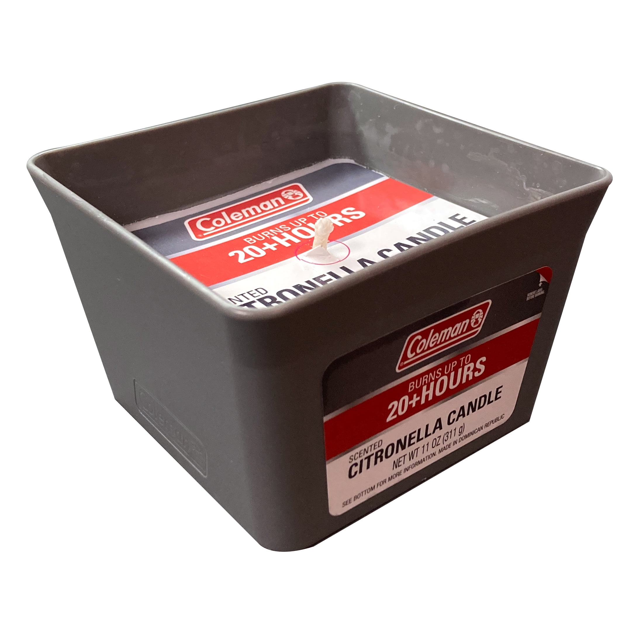 Coleman 2 Wick Citronella Candle 11oz Square Pail