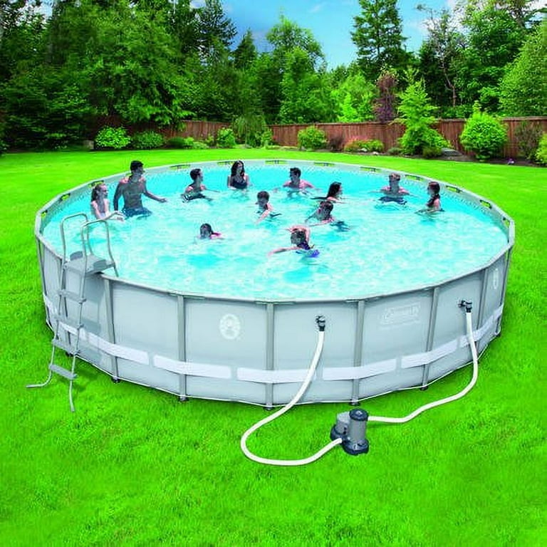 Coleman 22 x 52 Power Steel Frame Above Ground Swimming Pool Set