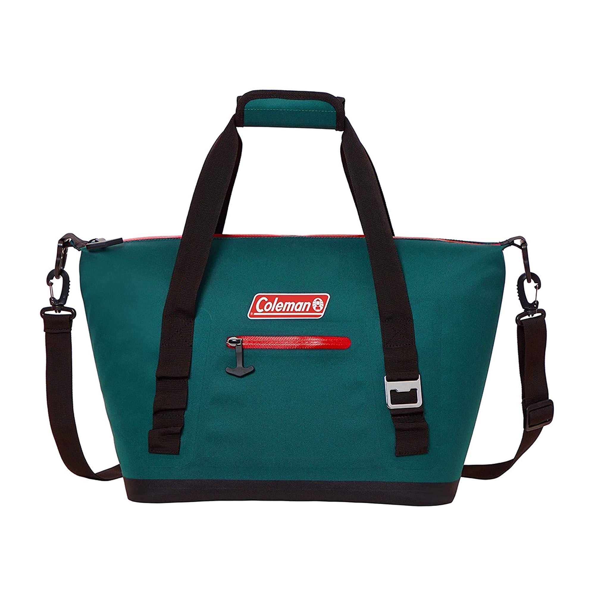 Coleman 24 Can Leak Proof Portable Soft Beverage Cooler Bag, Evergreen
