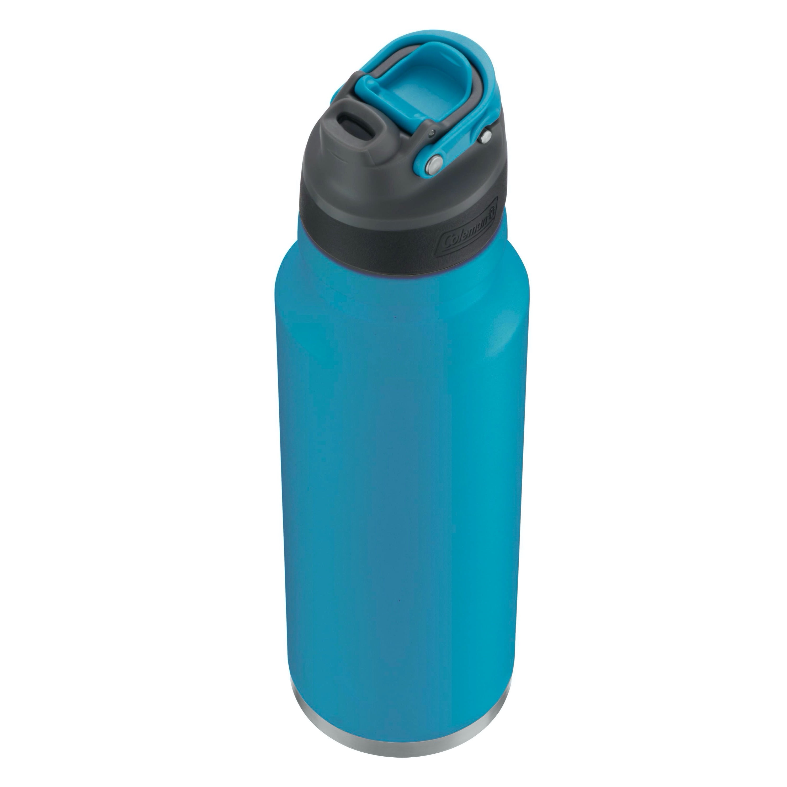 Coleman 24 Ounce Caribbean Sea Solid Print Stainless Steel Insulated Water Bottle with Flip-Top Lid