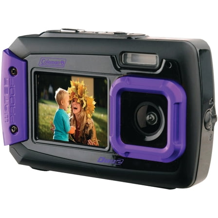 Coleman® 2v9wp-p 20.0-megapixel Duo2 Dual-screen Waterproof digitl Camera (purple)