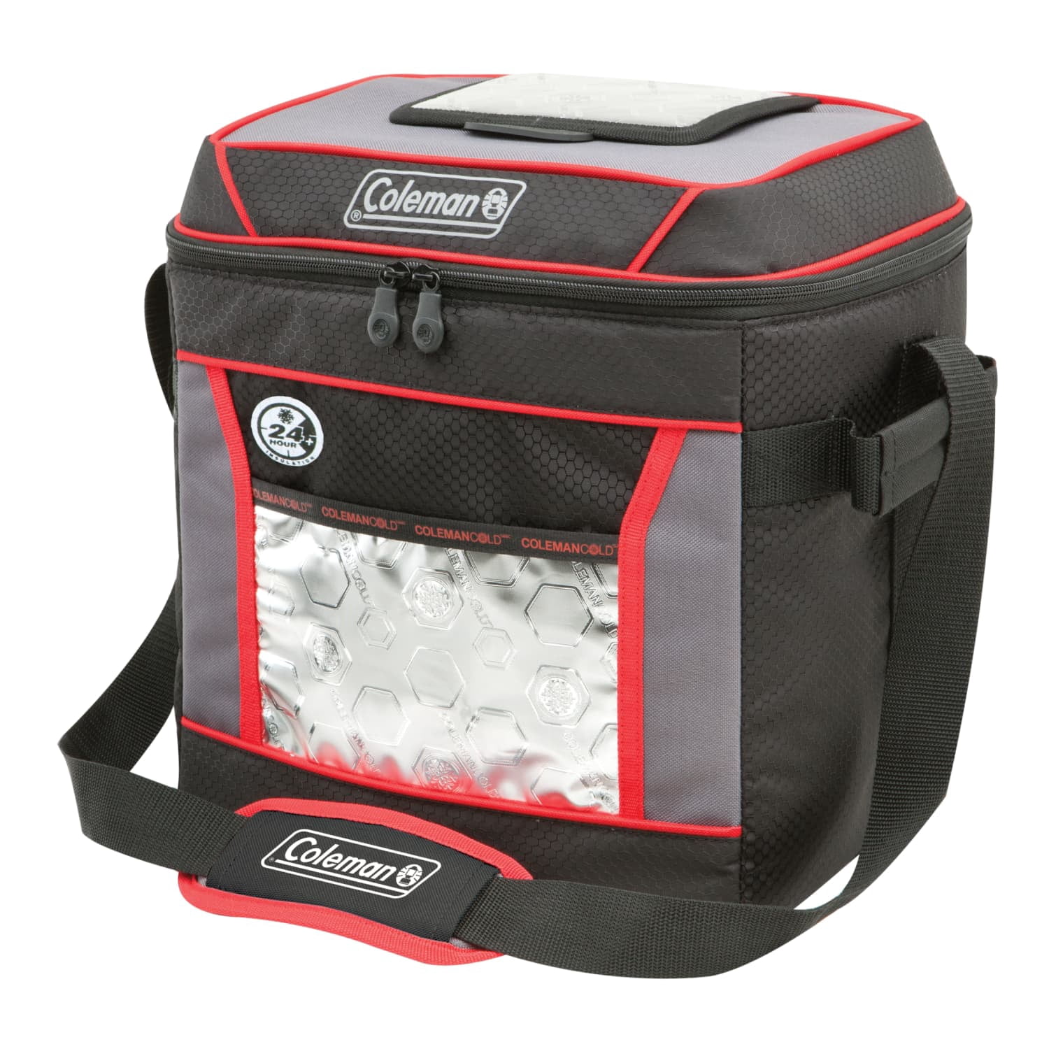Coleman 30-Can 24-Hour Soft Cooler Bag, Red