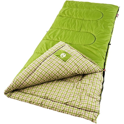 Coleman 30-Degree Cold Weather Rectangular Adult Sleeping Bag, Lime Green