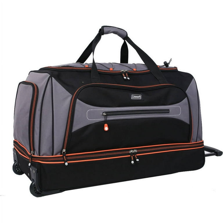 Coleman 30 in Multiple zippered Compartments Rolling Duffel Bag Gray Walmart