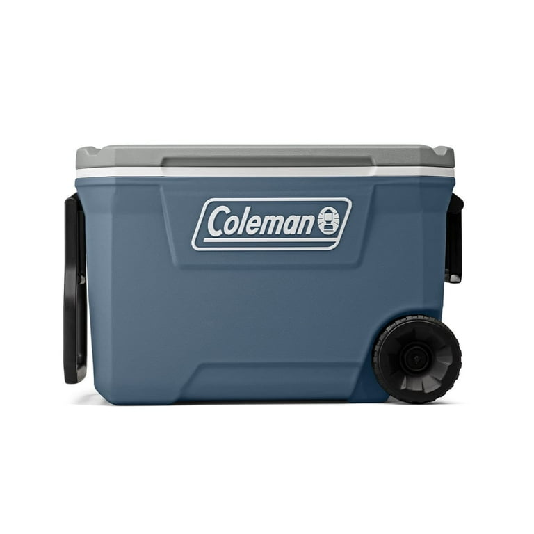 Coleman 316 Series 62QT Large Rolling Cooler, Lakeside Blue, for