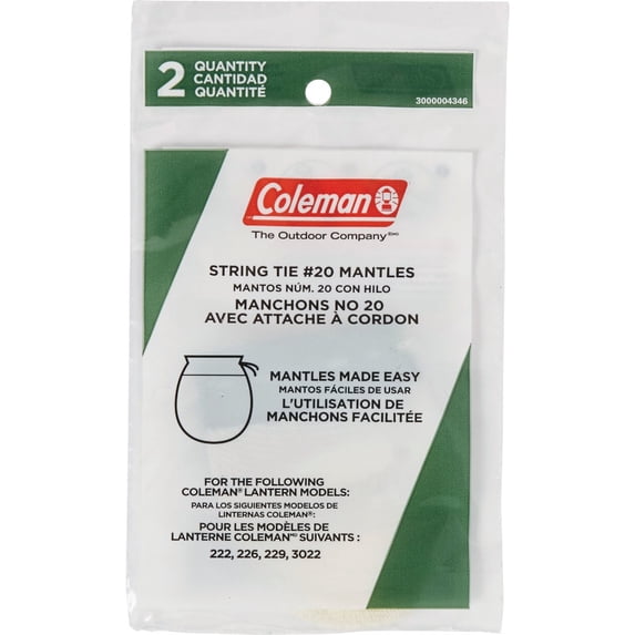 Coleman 344925 Mantles44; Model 20 - 2 Pack