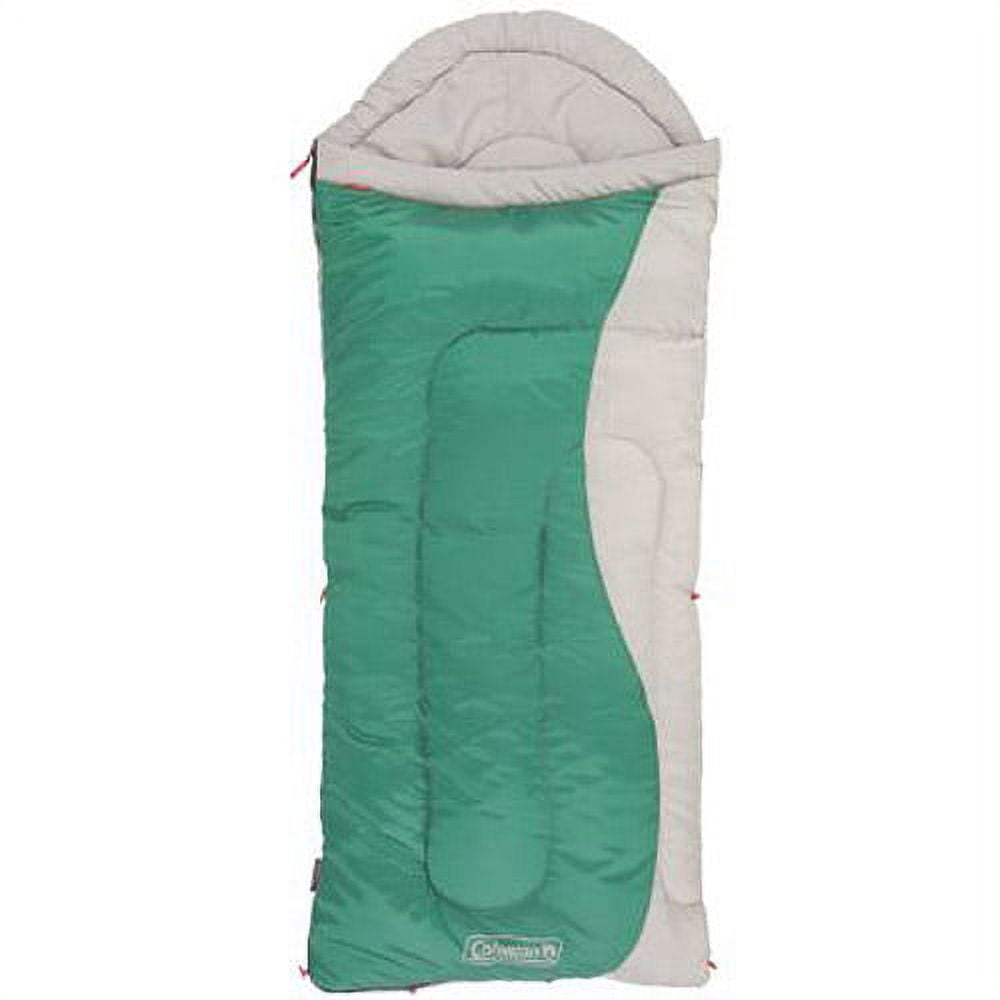 Coleman 40 Degree Contour Sleeping Bag, Green & Grey - Walmart.com