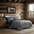 thumbnail image 1 of Coleman® 5 Piece Reversible Comforter & Sheet Set, All Season Bedding Set - Twin, Navy Blue/Grey, 1 of 3