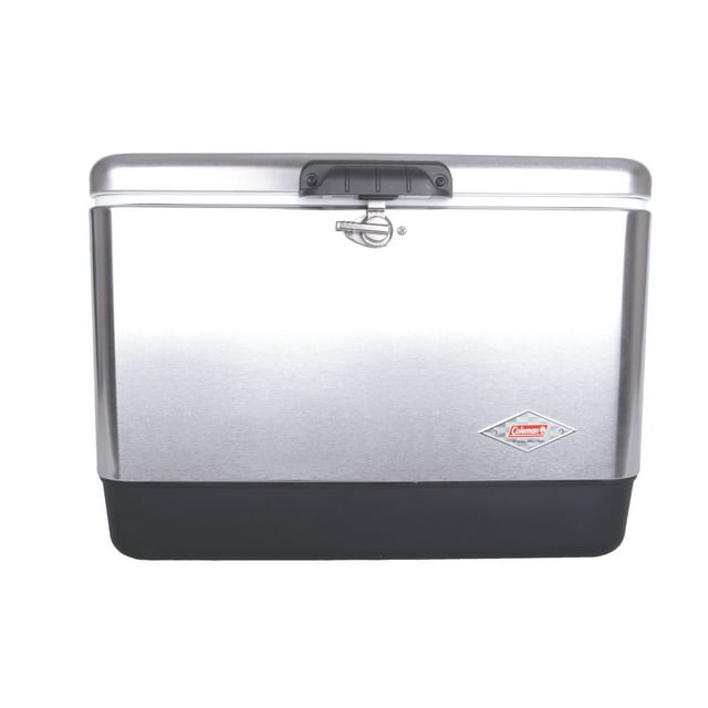 Coleman 54-Quart Steel Belted Cooler, Stainless Steel