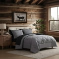thumbnail image 1 of Coleman® 7 Piece Reversible Comforter & Sheet Set, All Season Bedding Set - Full, Black/Grey, 1 of 3